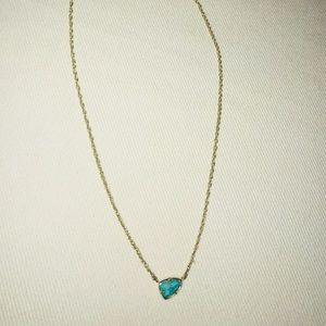 Kendra Scott Gold Pendant Necklace in Turquoise